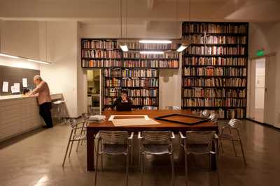 The gallery’s office, conference room and library space