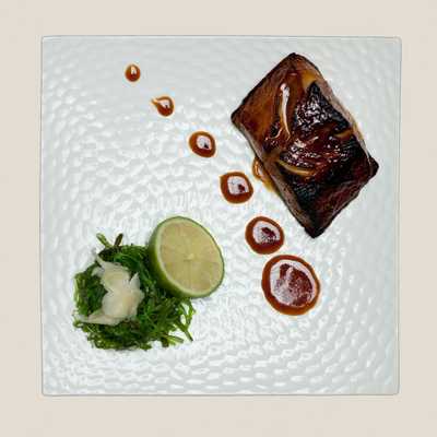 Caramelised cod