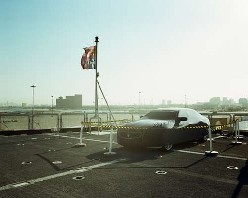 Maserati under wraps on the flight deck 