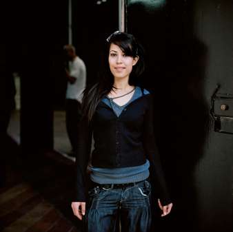 Inès, 22, an acrobat in the government-run Tunis National School of Circus Arts  