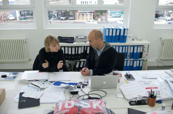 Founder Nicolas Rochat (right) and Raphaele Zenger, creative director  