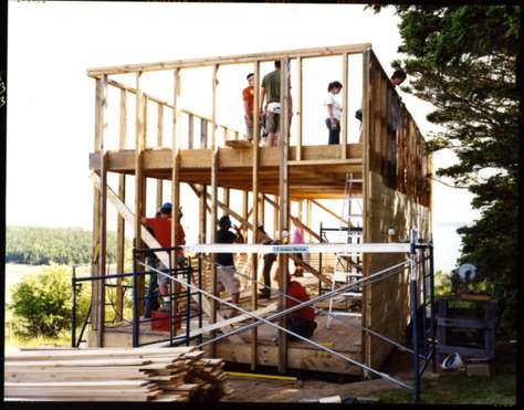 Construction at Ghost Lab’s upper building