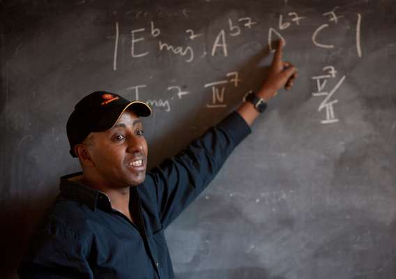 Henock Temesgen at his African Jazz School