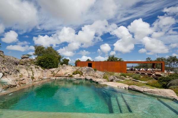 Pool carved from rock