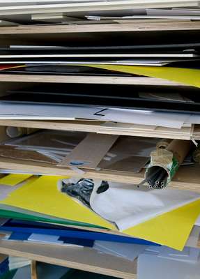 Shelves of modelling materials