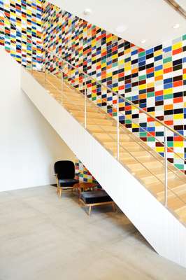 Colourful stairwell at the Soho