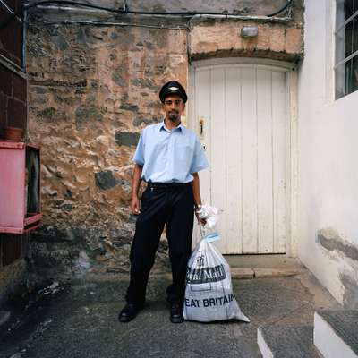 Delivering the Royal Mail post on St Helena