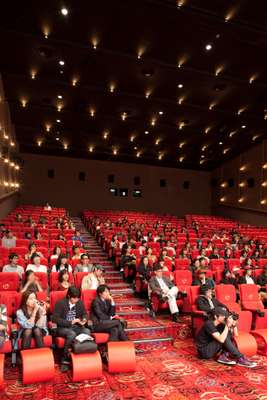 Audience at a Q&A session with the cast of 'Breathless' by up-and-coming director Yang Ik-joon