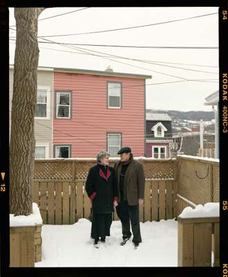 John Fisher and his wife Peggy at their home