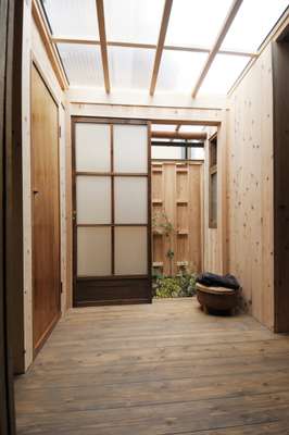 New sunroom facing a small garden