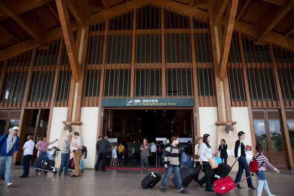 Arrivals at Sanya Phoenix International Airport