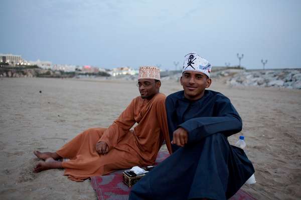 Teenagers on the beach