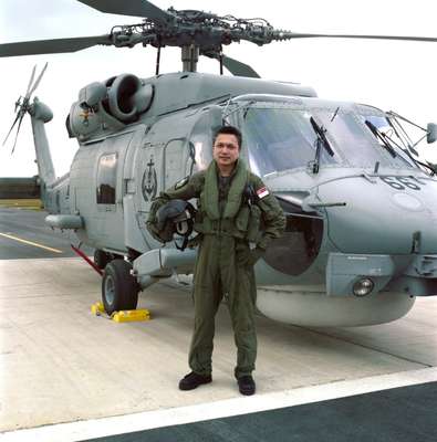 Senior Lieutenant Colonel Jonathan Tan, Commanding Officer 123 Squadron, the frigates’ Seahawk helicopter detachment