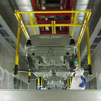 Worker at the Avtotor car plant  