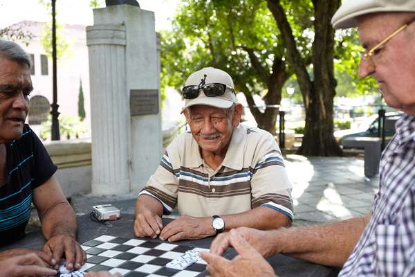 Men in San Juan park