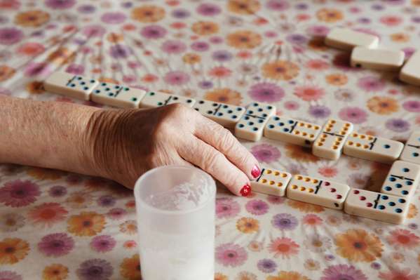 Another epic game of dominoes