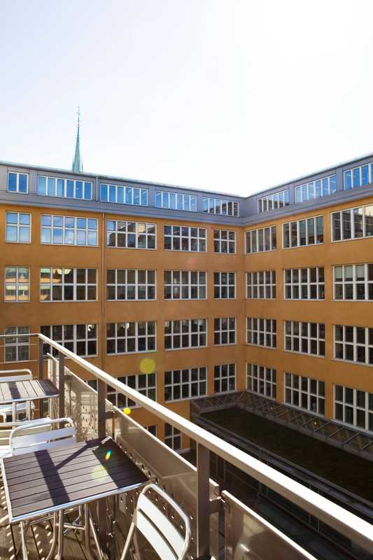 Balcony at Vinnova HQ in Stockholm