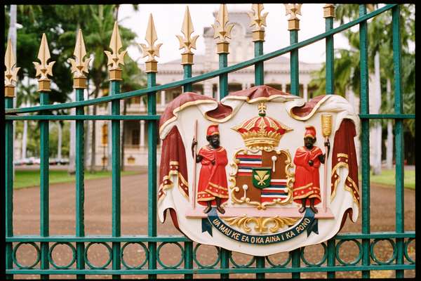 The Hawaiian coat of arms 