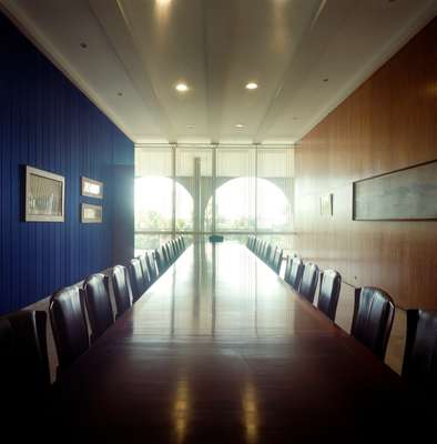 Rio de Janeiro room for formal events. Chairs by Bernardo Figueiredo were inspired by the palace’s architecture