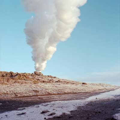 Emissions from the geothermal pools