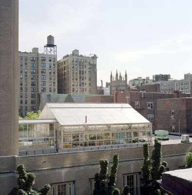 A rooftop greenhouse on top of a school on the Upper West Side