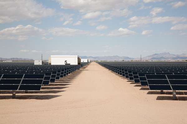 A 20MW photovoltaic plant owned by NRG in Blythe, California