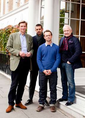 Left to right: Till Reiter - CEO, Ludwig Reiter shoes, Gary Bott - Creative director, Globe-Trotter suitcases, David Hieatt - Founder, Hiut Denim, Alan Lewis - Chairman, Crombie men's and womenswear