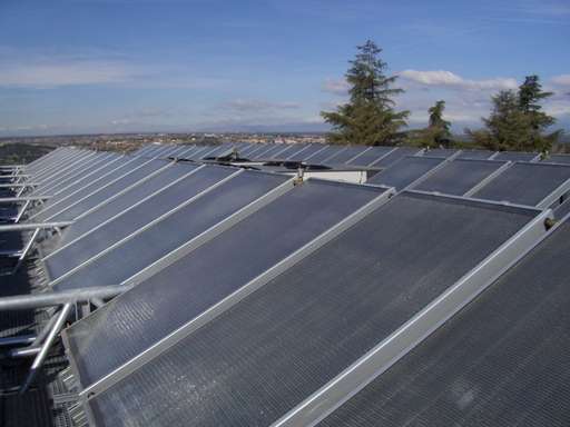 Solar collectors from ED70 CIEMAT installation, ClimateWell