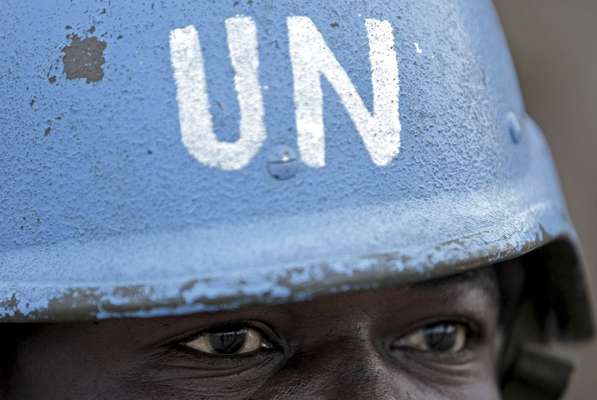 Nigerian soldier serving with the UN-African Union Mission in Darfur