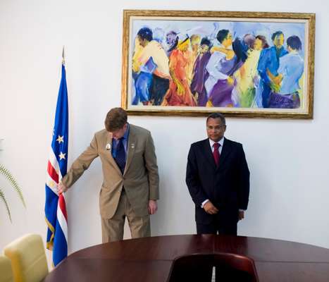 US congressman Patrick Kennedy with José Maria Neves, Cape Verde’s Prime Minister