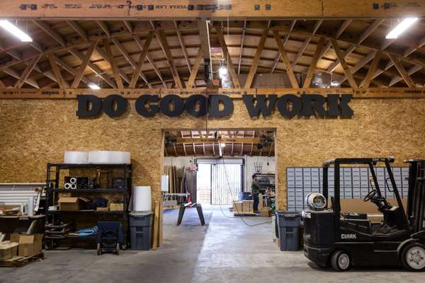 Interior of Nathanael Balon’s workshop, ‘Woodsmithe’