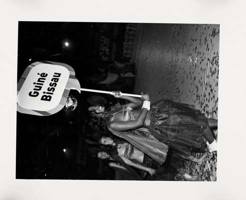 Guinea Bissau’s pageant leader at the opening ceremony