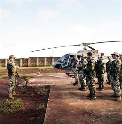 Senad special forces at their Pedro Juan Caballero base