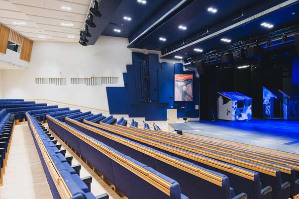 View from the stalls at Rovaniemi Theatre in Lappia Hall