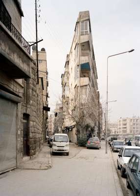 Aleppo’s ‘Flat Iron’ building in the Midan Armenian quarter