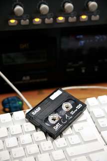 Voice recording on digital audio tape