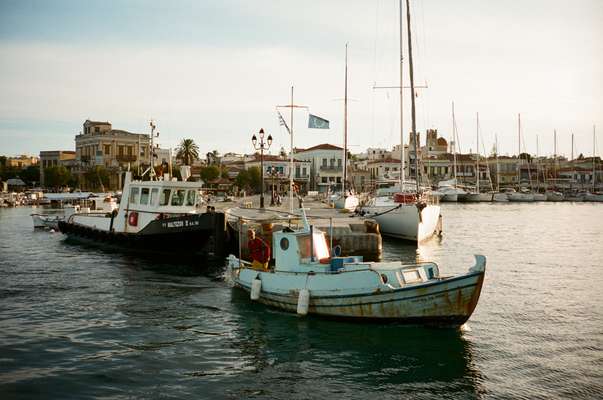Fishermen’s boats sailing out of the main harbour
