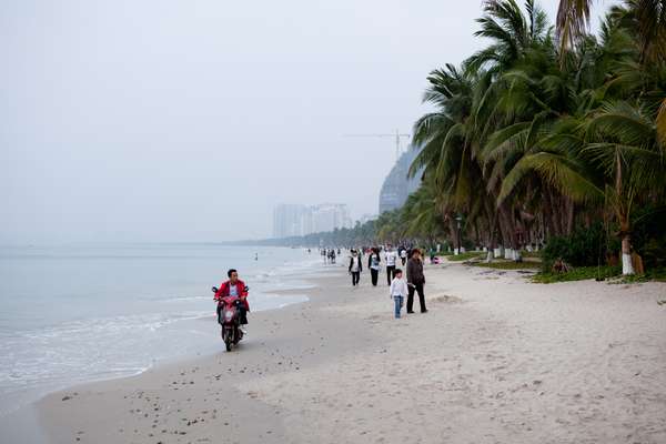 The beach in Sanya Bay