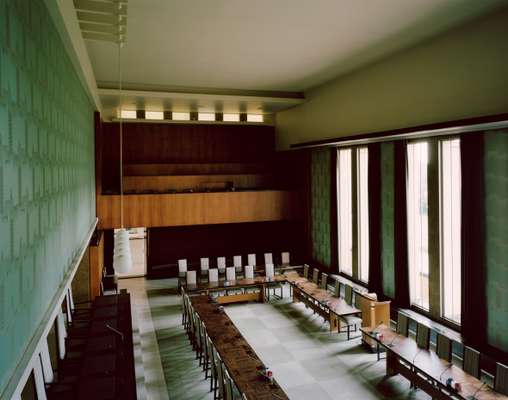 The council chamber at Hilversum’s Dudok-designed town hall