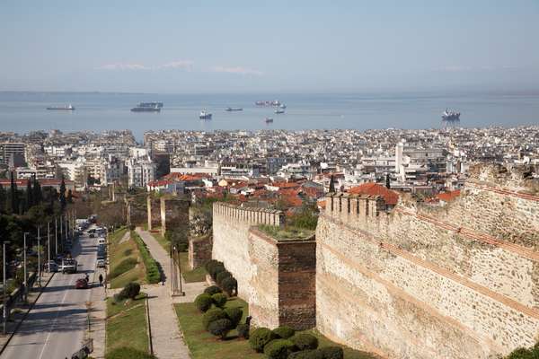 View over Thessaloniki from Ano Poli above the city