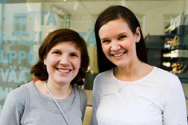 Founders Kaisa Leikola, 39 (left), and Anu Syrmä, 36 (right)