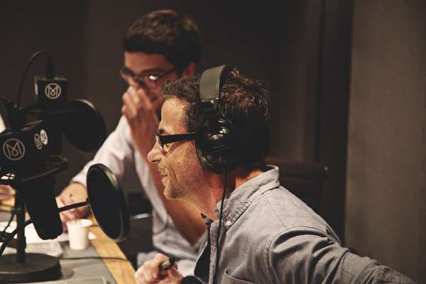 Editor Andrew Tuck, host of The Urbanist, and in the background Jonathan Openshaw, anchor of The Entrepreneurs