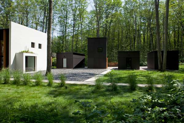 Outhouses include garages and storage for skis and kayaks