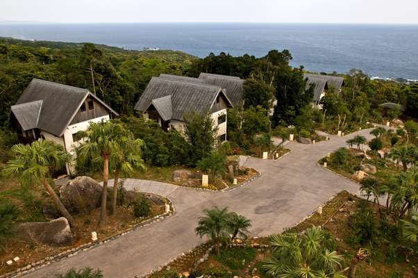 Villas look out to the Pacific