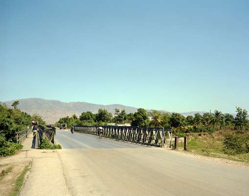 A bridge built by Brazilian engineers on the fringes of Port-au-Prince