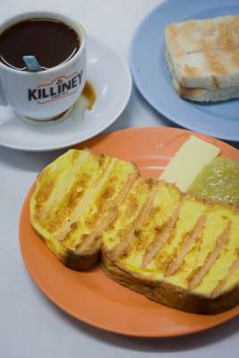 French toast and kaya from Killiney Kopitiam