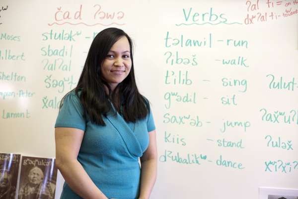 Natosha Gobin, teacher of the native language, Lushootseed, at Tulalip Elementary School