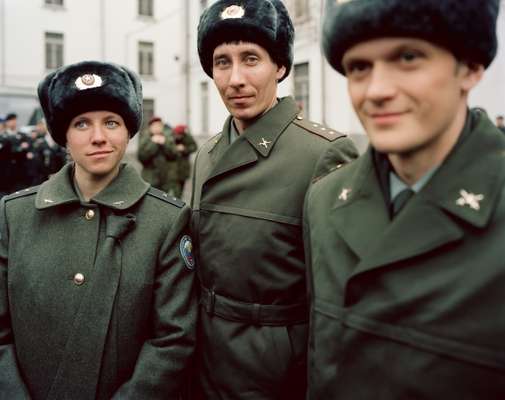 Russian athletes in uniform