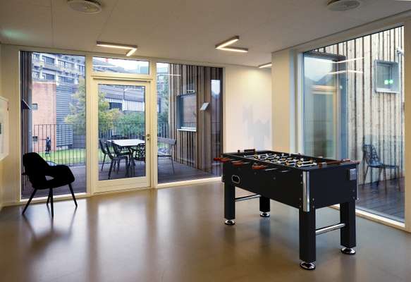 Table football on the first floor