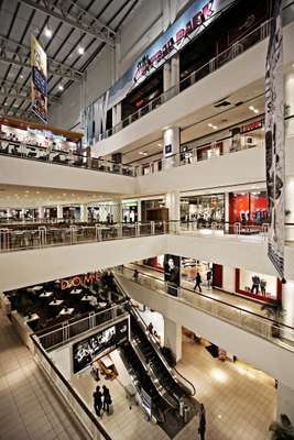 The nine-storey Queensbay shopping mall